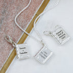 Hardback Book Personalised Silver Charm