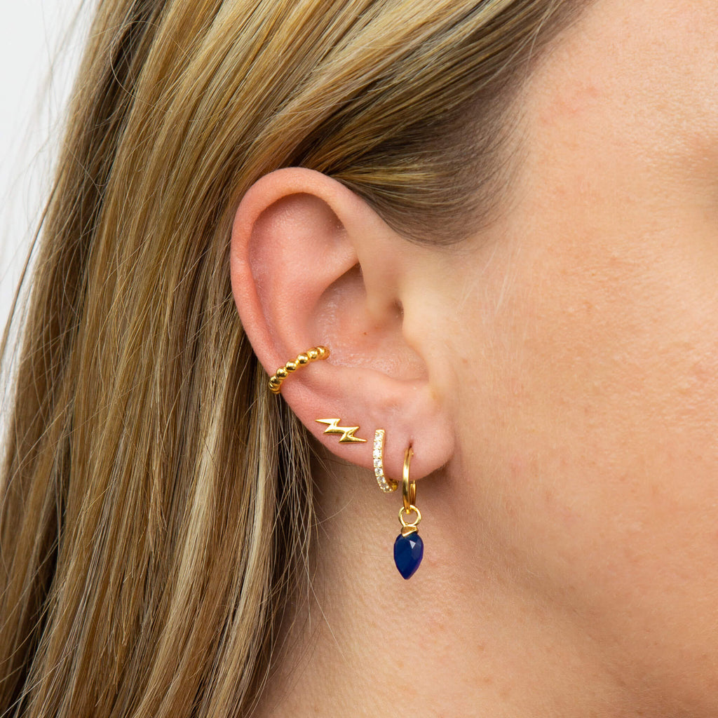 Beginnings Hoop Earrings with Cubic Zirconia