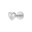 Beginnings Plain Heart Labret Stud Earring