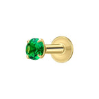 Beginnings Green Crystal Labret Stud Earring