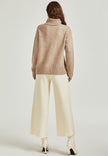 Jumper Top With High Neck In Cream