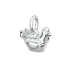 Chicken Silver Charm