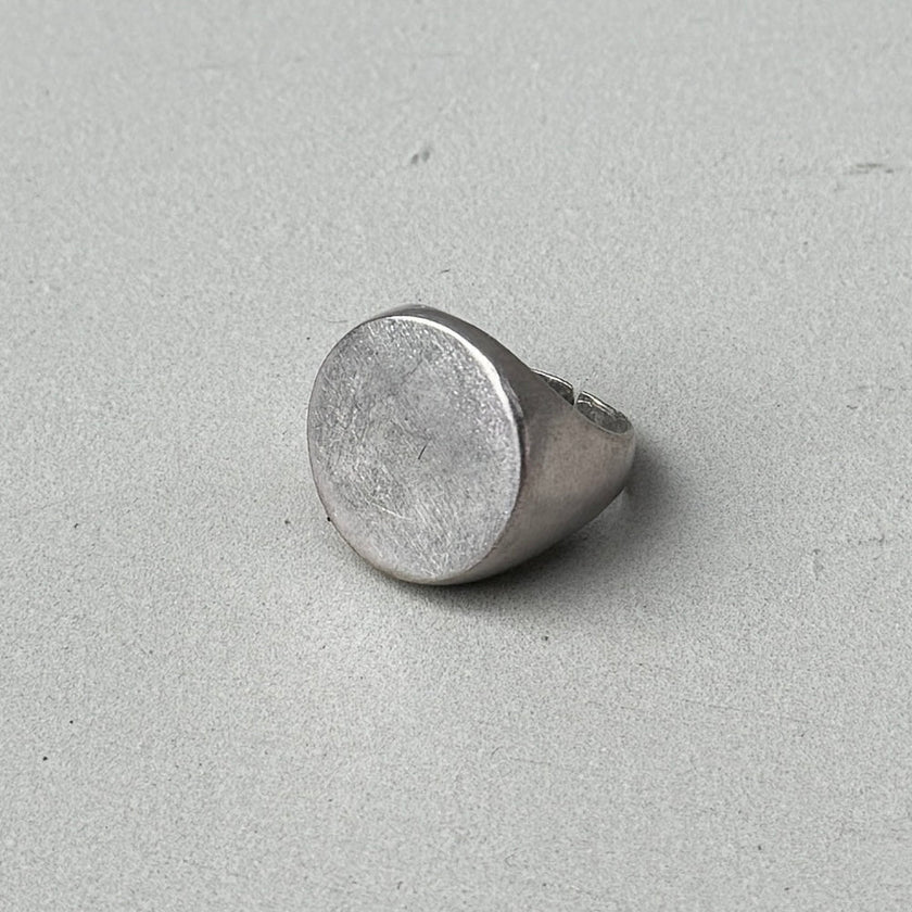 Circle Silver Signet Ring