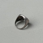 Circle Silver Signet Ring