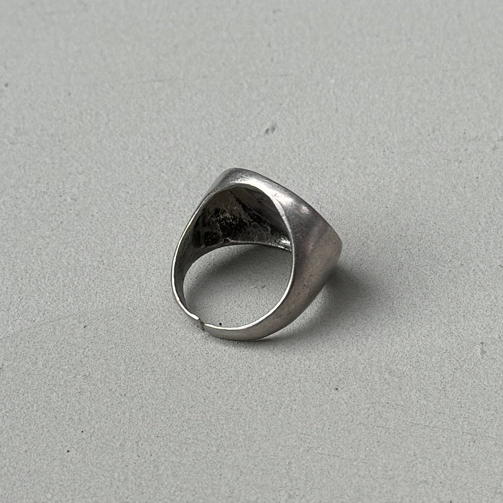 Circle Silver Signet Ring