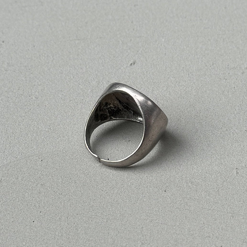 Circle Silver Signet Ring