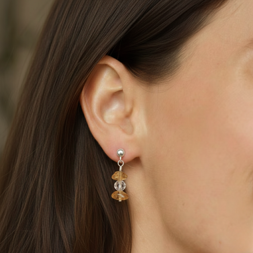 Citrine Bracelet and Earring Set