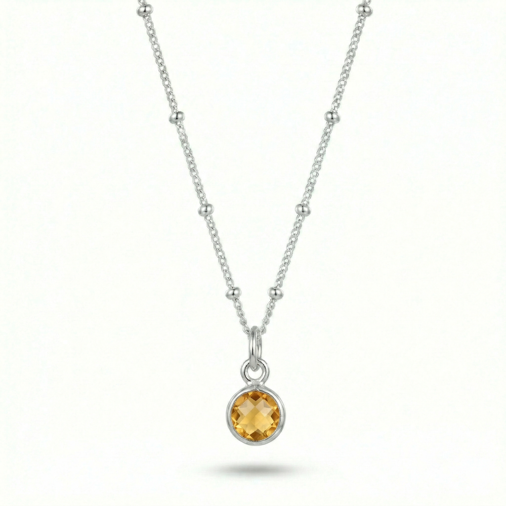 Citrine Birthstone Necklace