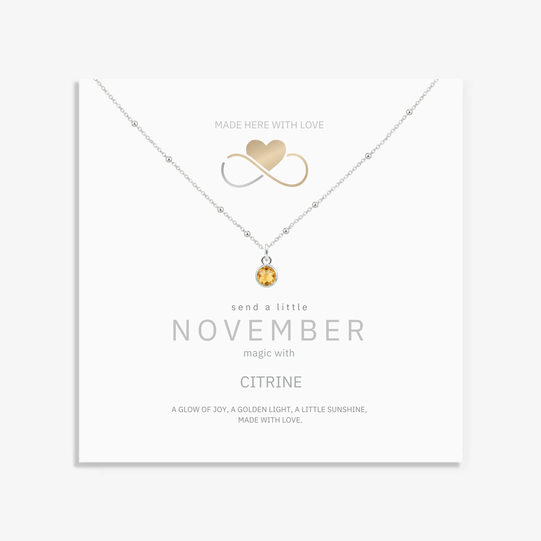 Citrine Birthstone Necklace