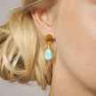 Athena Kate Large Drop Earrings Pariba Onyx