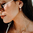 Classic Athena Kate Drop Earrings: Pink Chalcedony