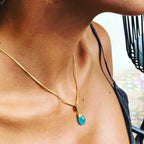 Classic Athena Kate Gemstone Necklace Pariba Onyx