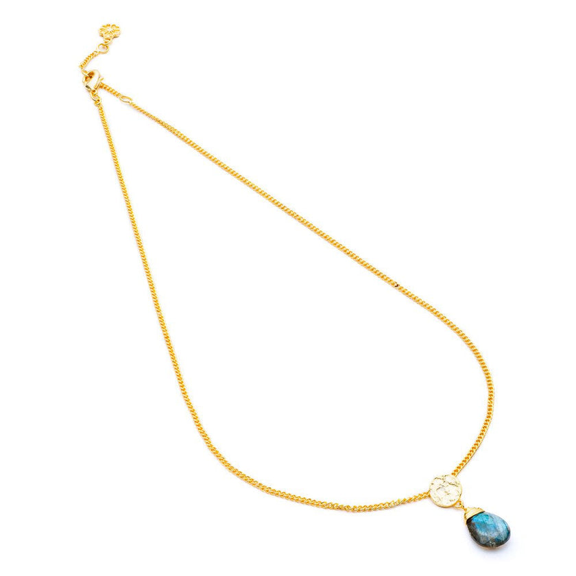 Classic Athena Kate Gemstone Necklace: Labradorite