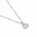 Collier en Quartz Clair Pierre de Naissance d'Avril