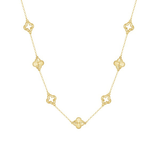 Gold Clover cut out necklace