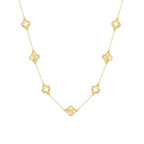 Gold Clover cut out necklace