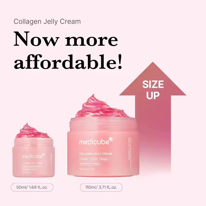 Korean Skincare Niacinamide Hydrolyzed Collagen Boosts Skin's Hydration Glow Medicube Collagen Jelly Cream