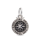 Travel Safe Compass Personalised Silver Charm