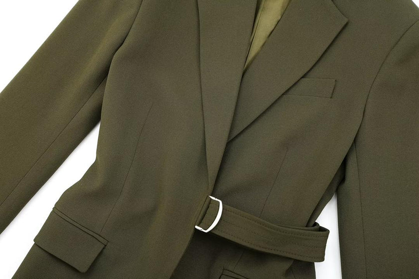 Cut Out Blazer With Belt