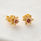 Daffodil Gold Vermeil Silver Studs