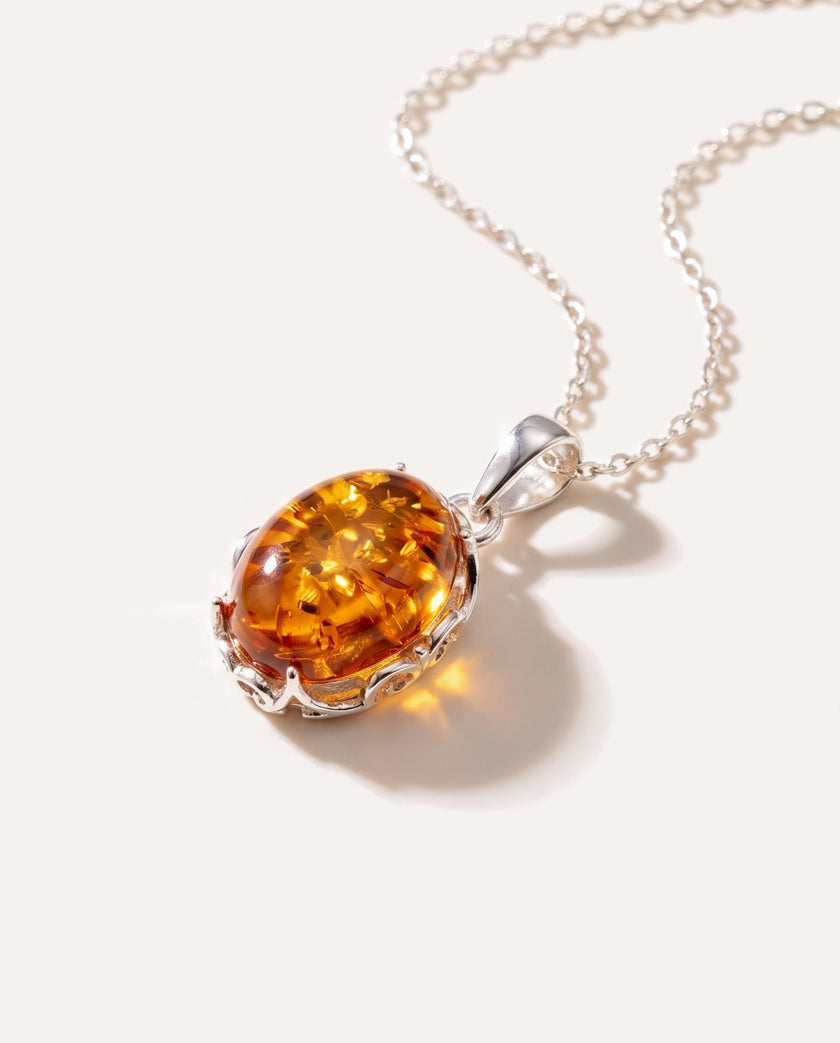 Demi Amber Drop Pendant