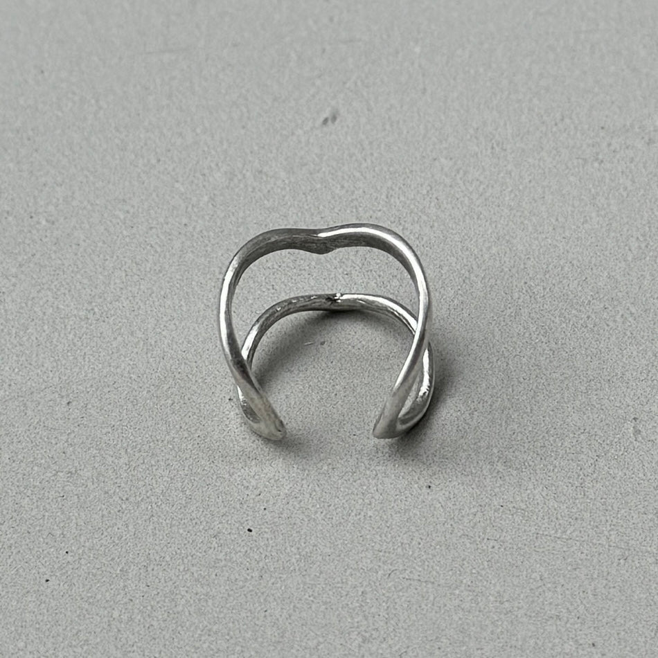 Double Arrow Silver Ring