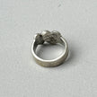 Crossed Hearts Silver Ring