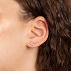 Beginnings Small Open Heart Stud Earrings