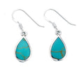 Beginnings Synthetic Turquoise Teardrop Earrings