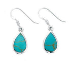Beginnings Synthetic Turquoise Teardrop Earrings