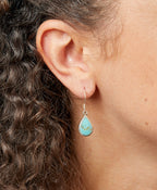 Beginnings Synthetic Turquoise Teardrop Earrings