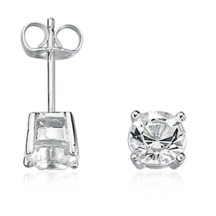Fred Bennett Claw Set Clear Crystal Stud Earrings