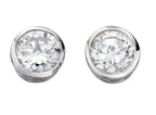 Beginnings Round Stud Earrings with Cubic Zirconia