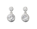 Beginnings Round Double Drop Earrings with Cubic Zirconia