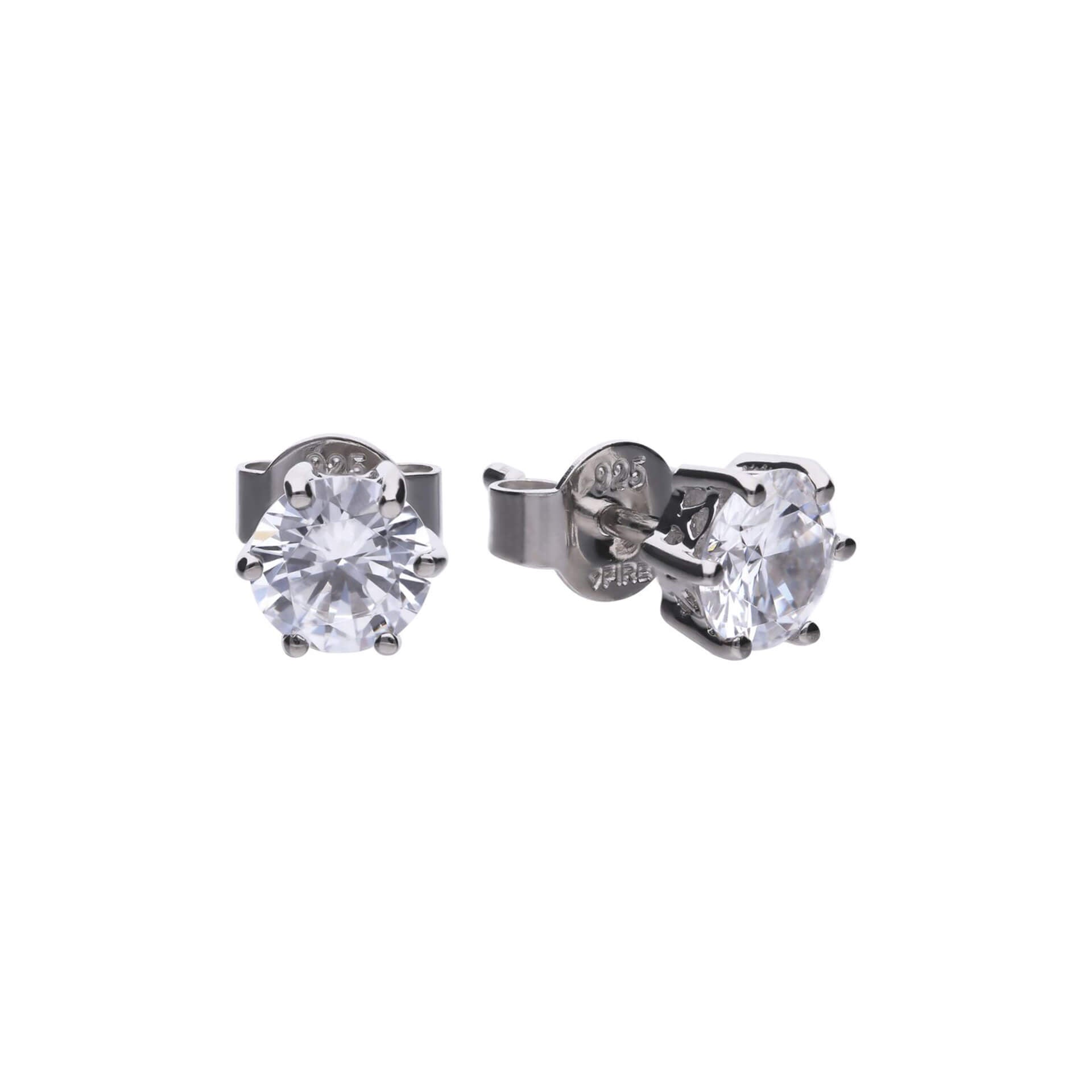 Diamonfire Six Claw Carat Stud Earrings