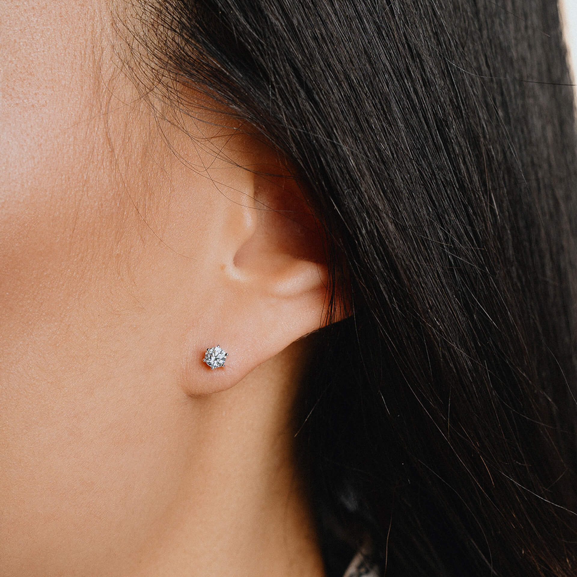 Diamonfire Six Claw Carat Stud Earrings
