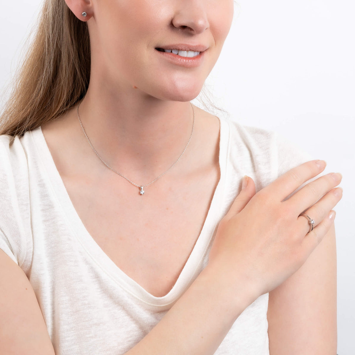 Diamonfire Six Claw Carat Pendant