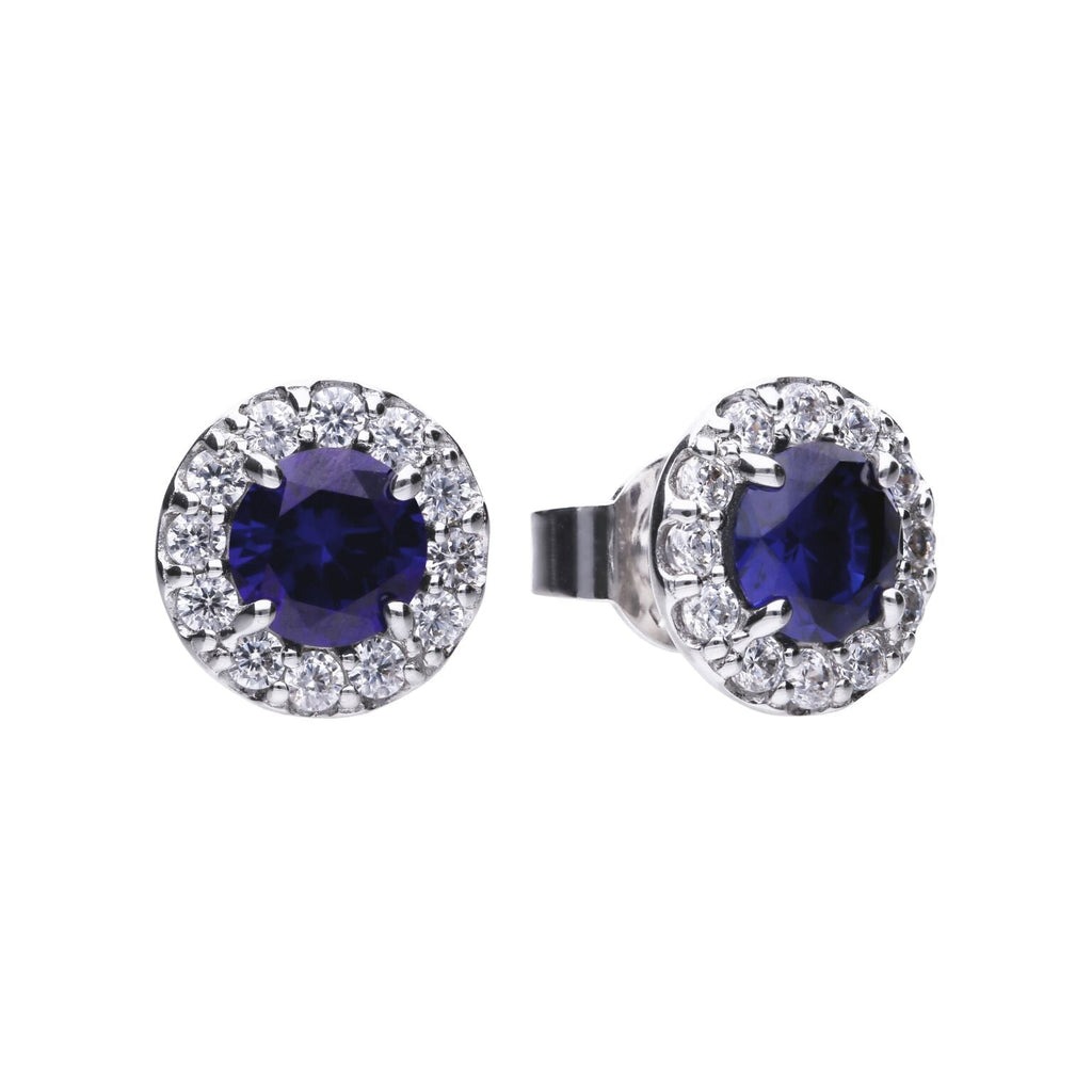 Diamonfire Round Colour Pave Stud Earrings