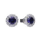 Diamonfire Round Colour Pave Stud Earrings