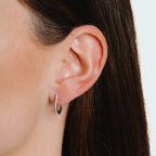 Diamonfire Claw Set Zirconia Hoop Earrings