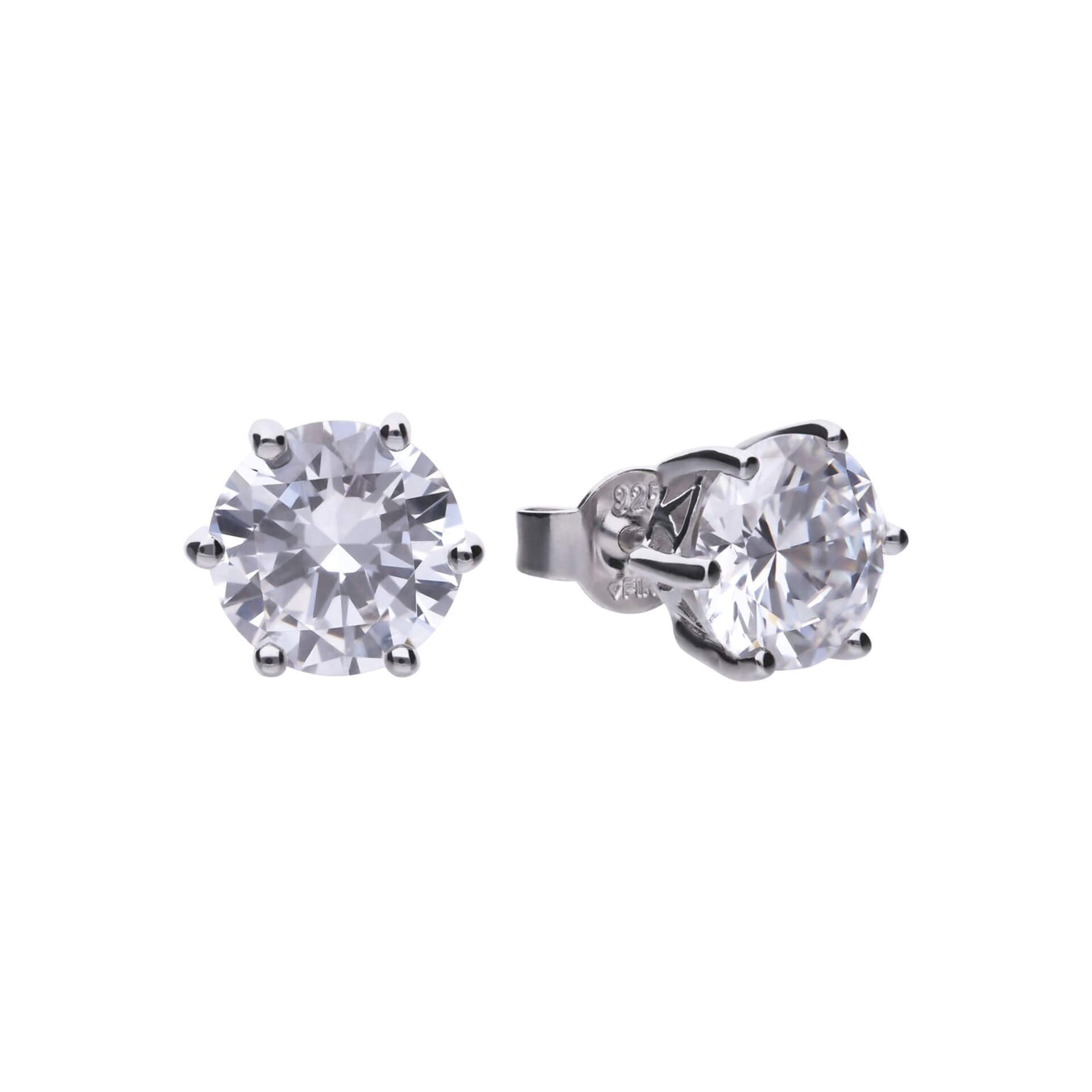 Diamonfire Six Claw Carat Stud Earrings