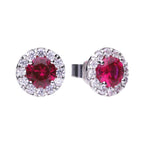 Diamonfire Round Colour Pave Stud Earrings