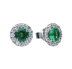 Diamonfire Round Colour Pave Stud Earrings