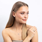 Diamonfire Shell Pearl and Zirconia Halo Ring