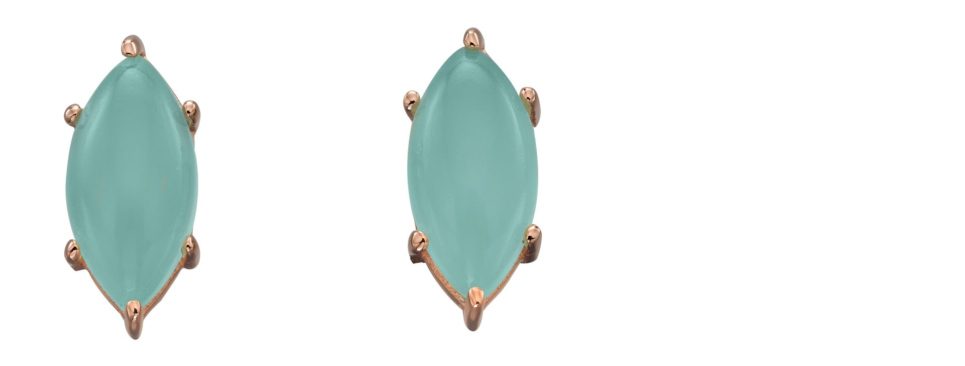 Beginnings Marquise Aqua Chalcedony Earrings