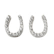 Beginnings Horse Shoe Shaped Stud Earrings with Cubic Zirconia