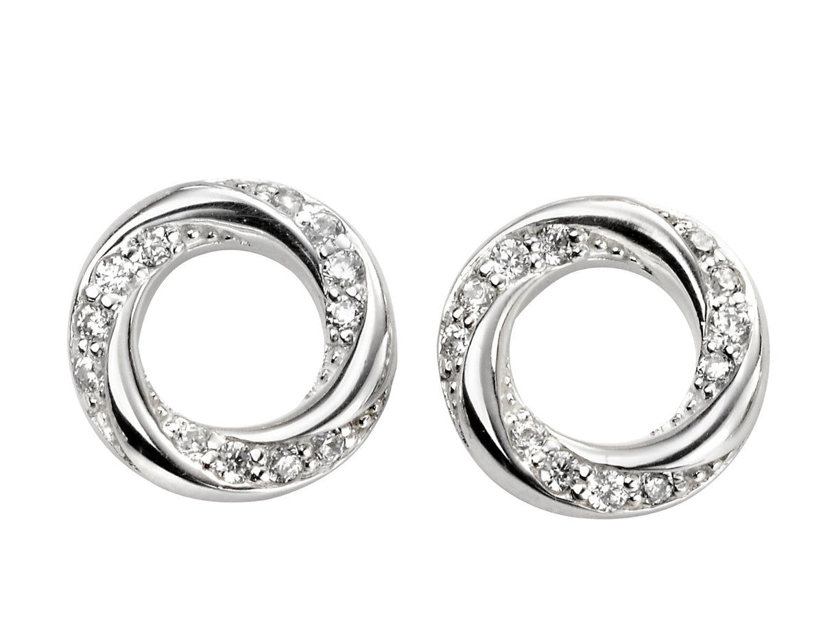 Beginnings Twisted Earrings with Cubic Zirconia