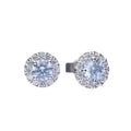 Diamonfire Blue Pave Set Stud Earrings