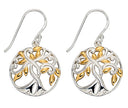 Beginnings Tree of Life Gold Plate Earrings