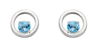 Beginnings Open Circle Earrings with Stone